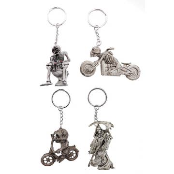 Skull Biker Reaper   Assorted Styles  Keychain