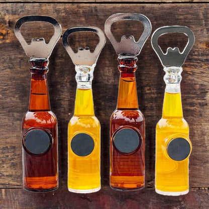 Beer Bottle Magnetic  Liquid Filled Bottle Opener