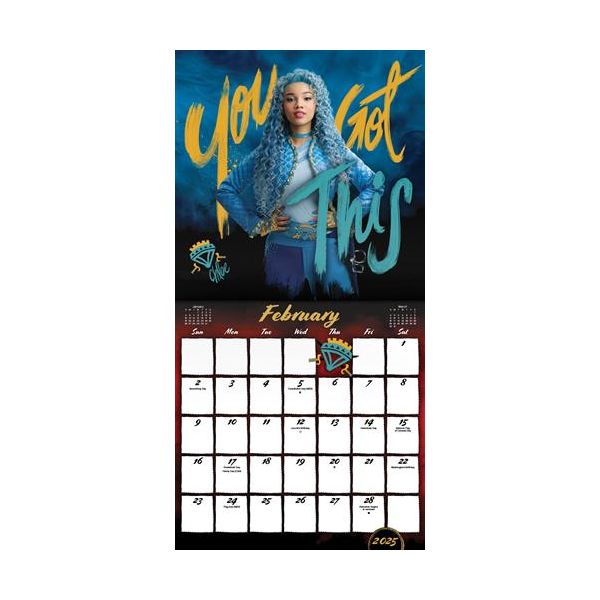 Disney Descendants: The Rise Of Red   ™ 2025 Wall  Calendar