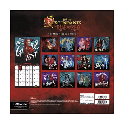 Disney Descendants: The Rise Of Red   ™ 2025 Wall  Calendar