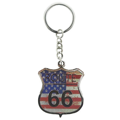 Route 66 Engraved Bottle Opener Assorted Styles  Keychain