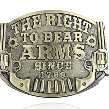 2nd Amendment Right To Bear Arms Western  Cowboy  Belt Buckle