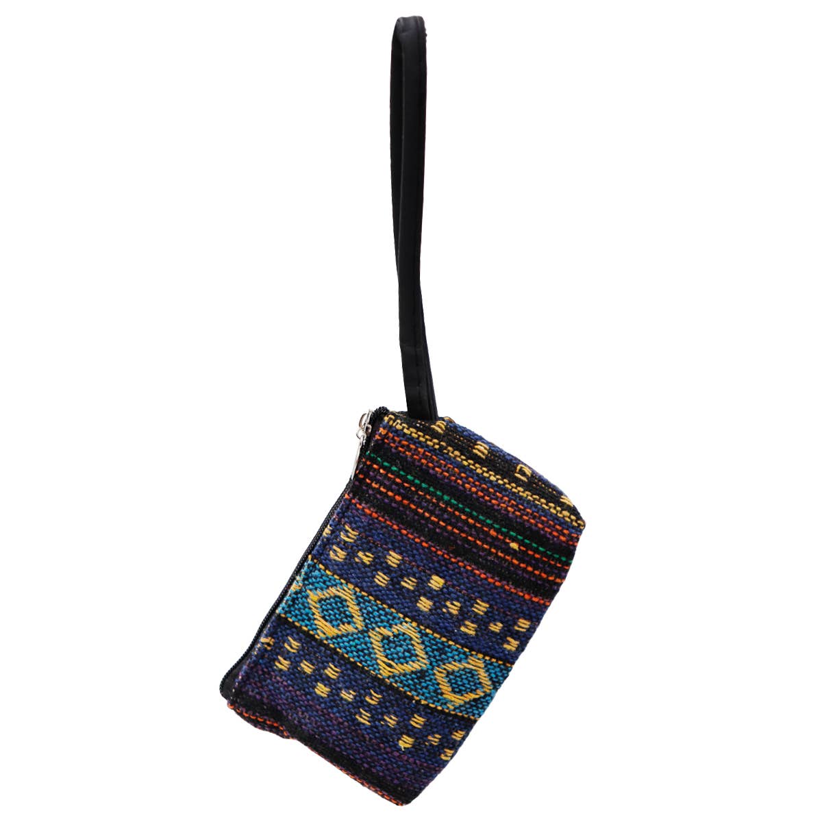 Navajo Baja  Tribal Coin Bag With Double Zipper Closure In Assorted Colors