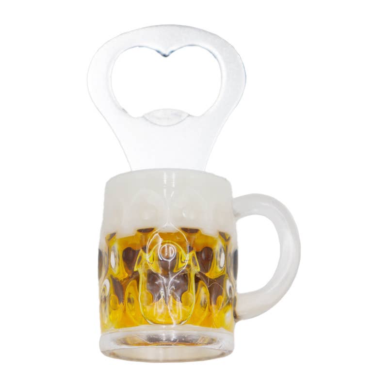 Mini Beer Liquid Filled Beer Stein Magnetic Bottle Opener