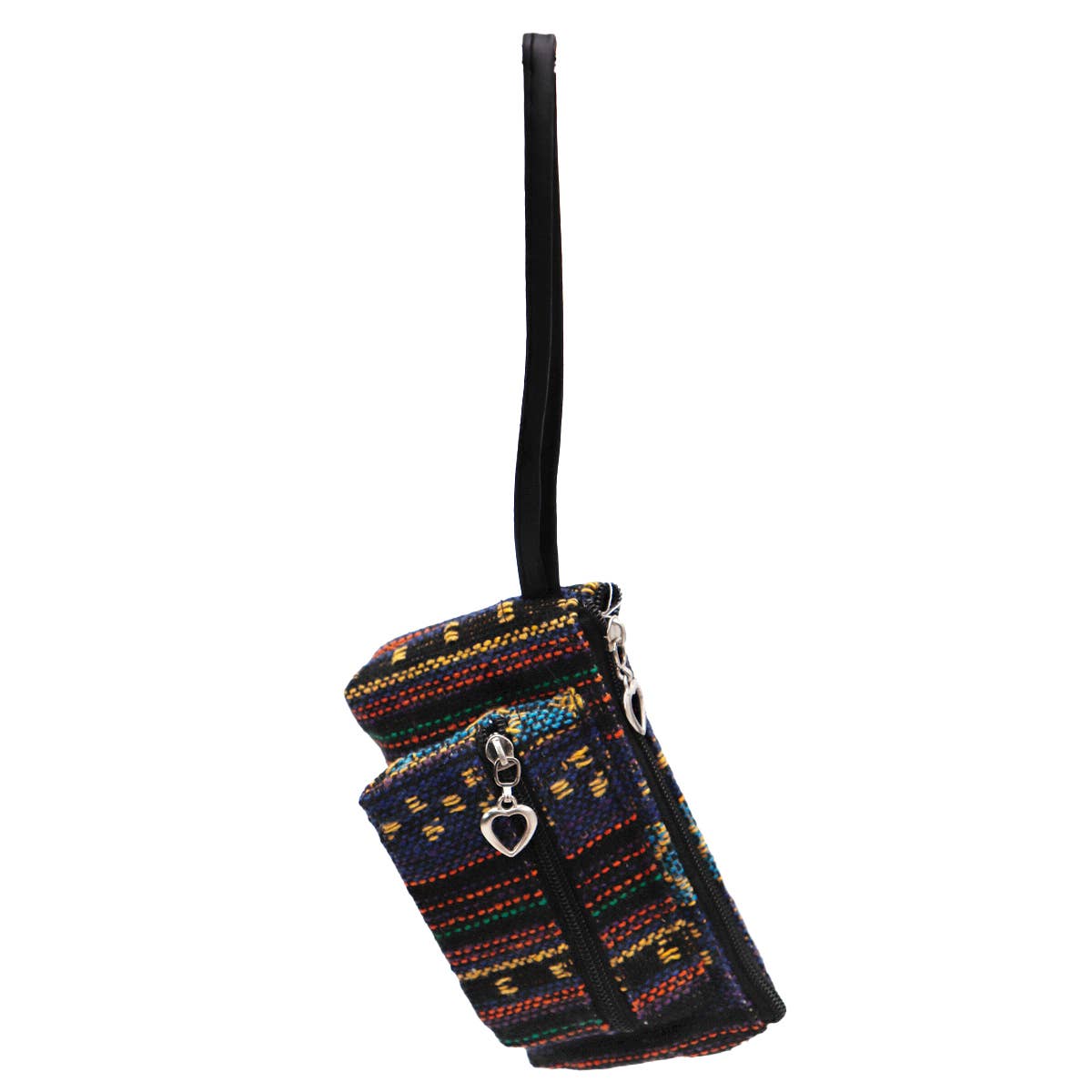 Navajo Baja  Tribal Coin Bag With Double Zipper Closure In Assorted Colors