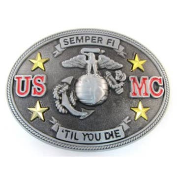 USMC  Marine Corp Western  Cowboy  Belt Buckle