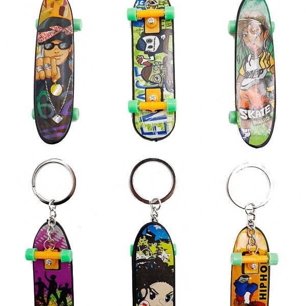 Finger Skateboard  Assorted Colors  Novelty Keychain