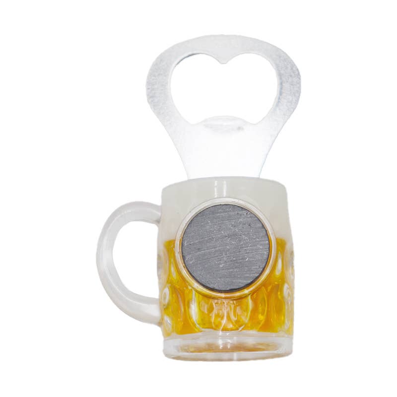 Mini Beer Liquid Filled Beer Stein Magnetic Bottle Opener