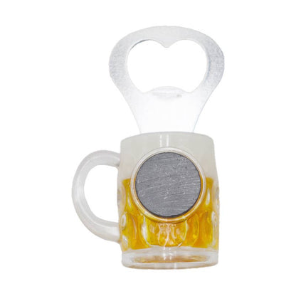 Mini Beer Liquid Filled Beer Stein Magnetic Bottle Opener