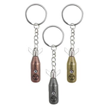 Atomic Bomb Rocket  Metal  Keychain Assorted Styles  Novelty Keychain